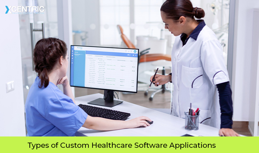 types of custom healthcare software applications